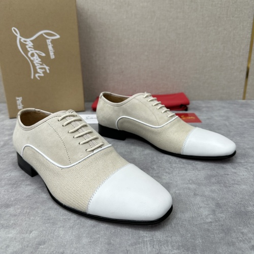 Replica Christian Louboutin Leather Shoes For Men #1155692 $180.00 USD for Wholesale