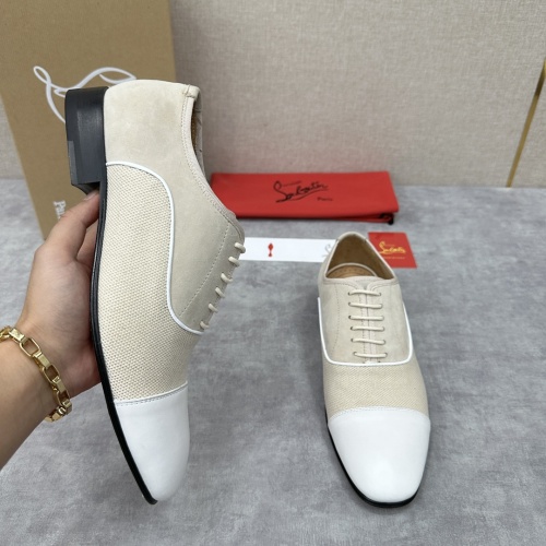 Replica Christian Louboutin Leather Shoes For Men #1155692 $180.00 USD for Wholesale