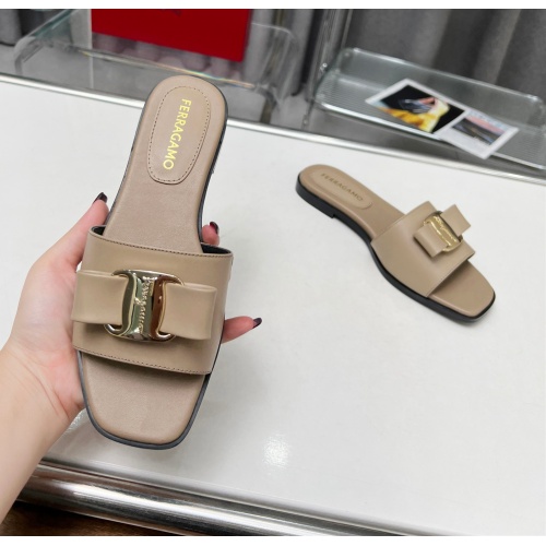 Replica Salvatore Ferragamo Slippers For Women #1157907 $82.00 USD for Wholesale