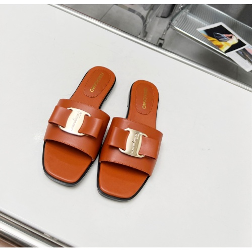 Replica Salvatore Ferragamo Slippers For Women #1157910 $82.00 USD for Wholesale