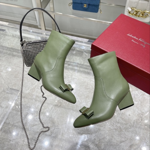 Replica Salvatore Ferragamo Boots For Women #1158262 $130.00 USD for Wholesale