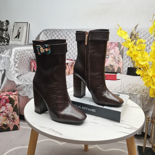 Replica Dolce & Gabbana D&G Boots For Women #1163380 $160.00 USD for Wholesale