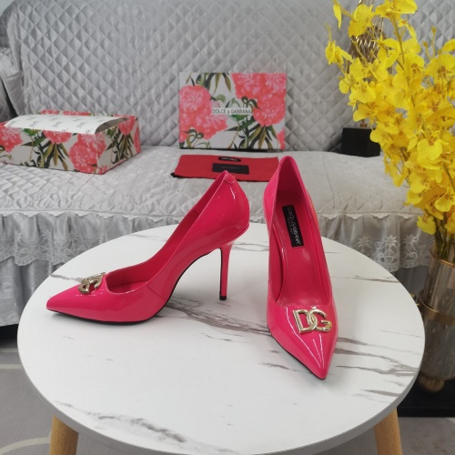 Replica Dolce & Gabbana D&G High-Heeled Shoes For Women #1168803 $130.00 USD for Wholesale