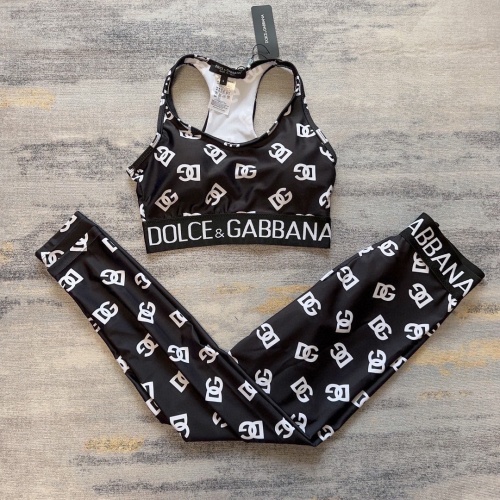 Replica Dolce & Gabbana D&G Yoga Tracksuits Sleeveless For Women #1173604 $60.00 USD for Wholesale