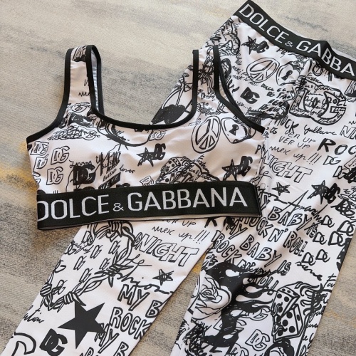 Replica Dolce & Gabbana D&G Yoga Tracksuits Sleeveless For Women #1173608 $60.00 USD for Wholesale