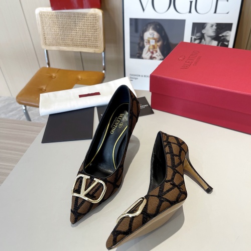 Replica Valentino High-Heeled Shoes For Women #1174375 $96.00 USD for Wholesale