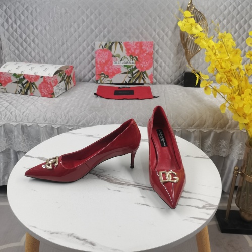 Replica Dolce & Gabbana D&G High-Heeled Shoes For Women #1174804 $130.00 USD for Wholesale