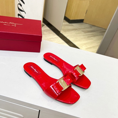 Replica Salvatore Ferragamo Slippers For Women #1180361 $80.00 USD for Wholesale