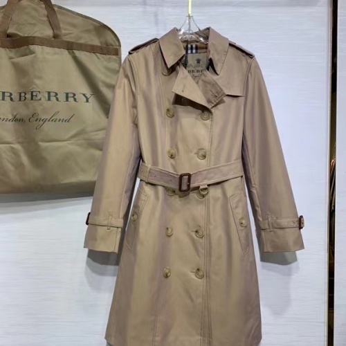 Replica Burberry Trench Coat Long Sleeved For Women #1184868 $160.00 USD for Wholesale