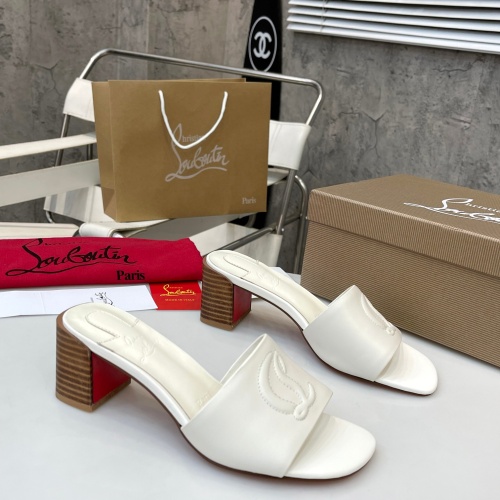 Replica Christian Louboutin CL Slippers For Women #1185091 $96.00 USD for Wholesale