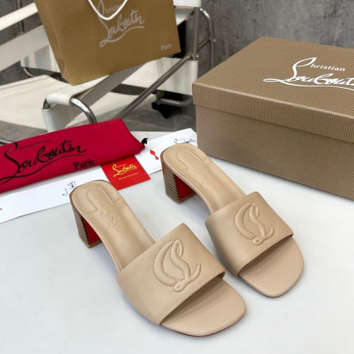 Replica Christian Louboutin CL Slippers For Women #1185102 $96.00 USD for Wholesale