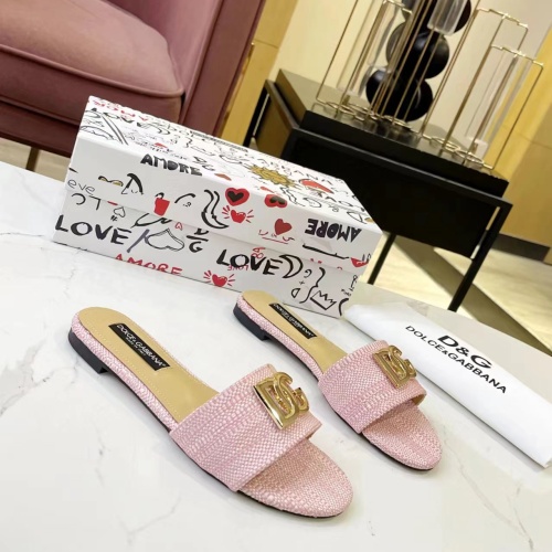 Replica Dolce & Gabbana D&G Slippers For Women #1185330 $76.00 USD for Wholesale