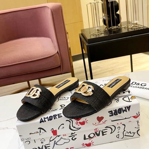 Replica Dolce & Gabbana D&G Slippers For Women #1185332 $76.00 USD for Wholesale