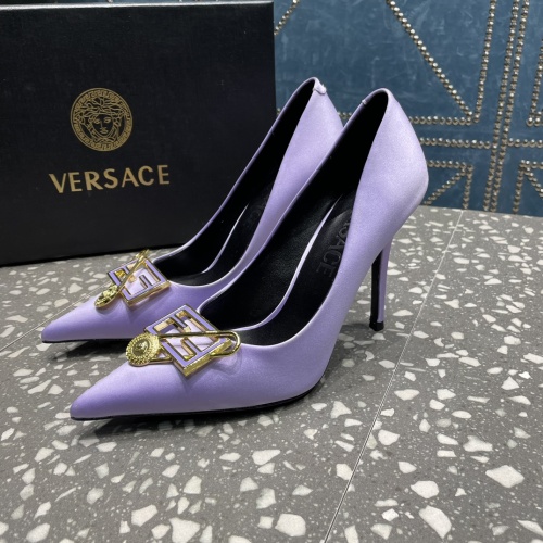 Replica Versace High-Heeled Shoes For Women #1185594 $115.00 USD for Wholesale