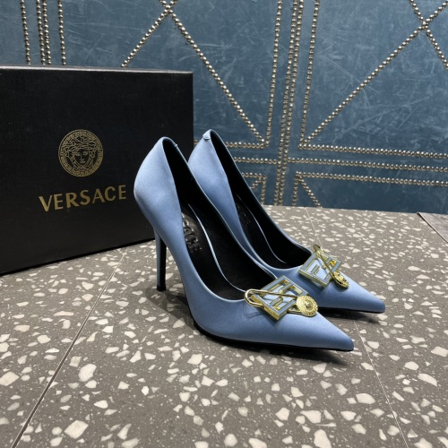 Replica Versace High-Heeled Shoes For Women #1185598 $115.00 USD for Wholesale