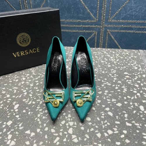 Replica Versace High-Heeled Shoes For Women #1185599 $115.00 USD for Wholesale