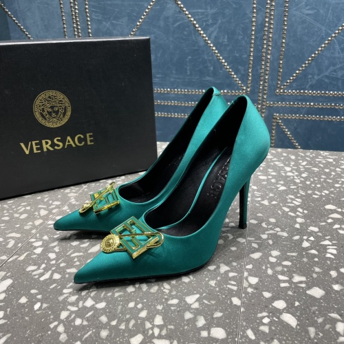 Replica Versace High-Heeled Shoes For Women #1185599 $115.00 USD for Wholesale