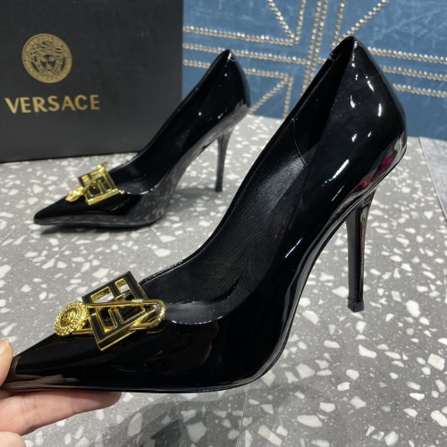 Versace High-Heeled Shoes For Women #1185602, $115.00 USD, [ITEM#1185602], Versace High-Heeled Shoes