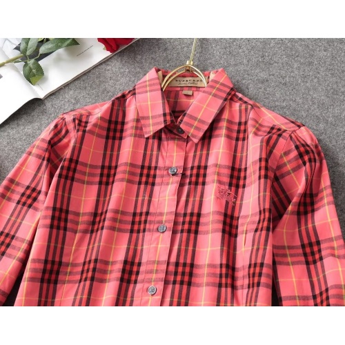 Replica Burberry Shirts Long Sleeved For Women #1192296 $36.00 USD for Wholesale