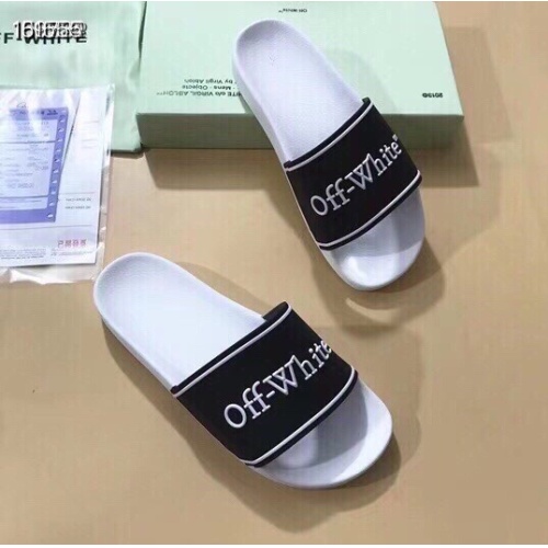 Replica Off-White Slippers For Women #1195435 $45.00 USD for Wholesale