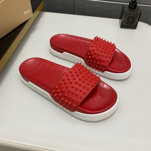 Replica Christian Louboutin CL Slippers For Men #1195457 $64.00 USD for Wholesale