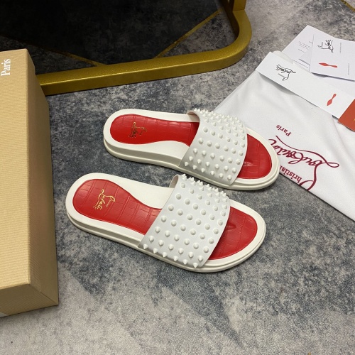 Replica Christian Louboutin CL Slippers For Men #1195460 $56.00 USD for Wholesale