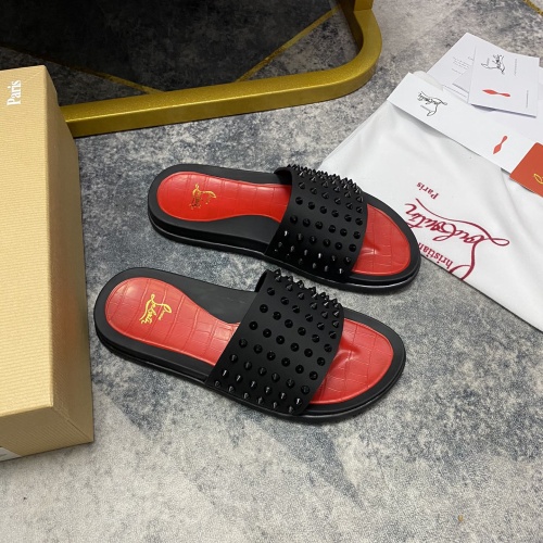 Replica Christian Louboutin CL Slippers For Men #1195461 $56.00 USD for Wholesale