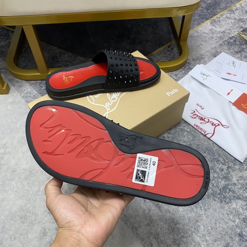 Replica Christian Louboutin CL Slippers For Men #1195461 $56.00 USD for Wholesale