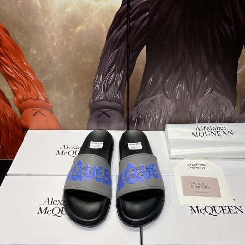 Replica Alexander McQueen Slippers For Men #1195645 $45.00 USD for Wholesale