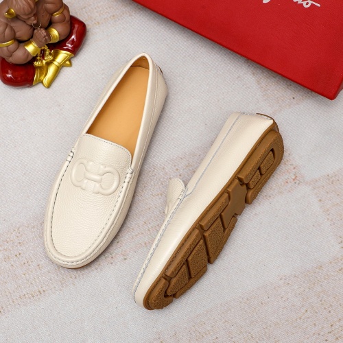 Replica Salvatore Ferragamo Leather Shoes For Men #1195801 $68.00 USD for Wholesale