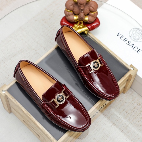 Replica Versace Leather Shoes For Men #1196381 $68.00 USD for Wholesale