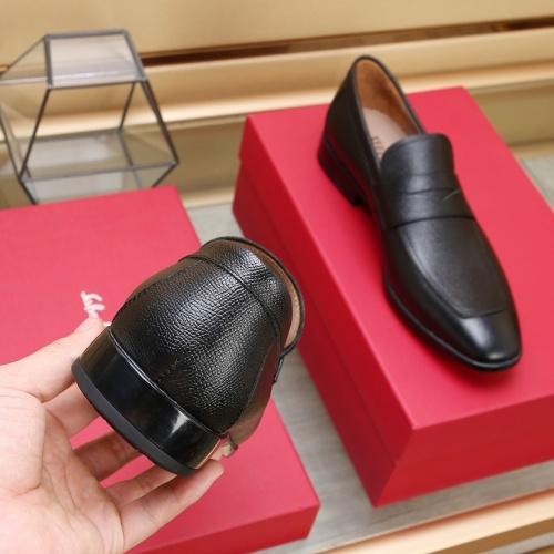 Replica Salvatore Ferragamo Leather Shoes For Men #1196407 $125.00 USD for Wholesale