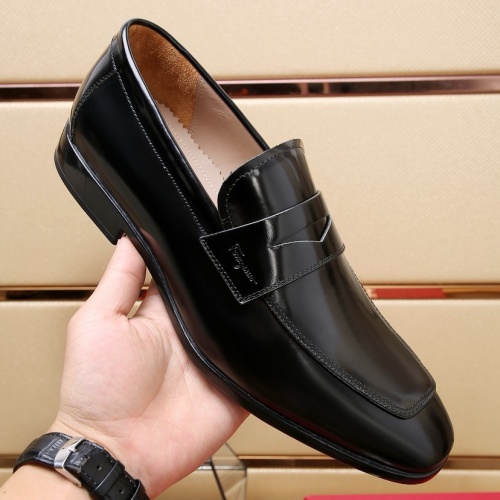 Replica Salvatore Ferragamo Leather Shoes For Men #1196411 $125.00 USD for Wholesale