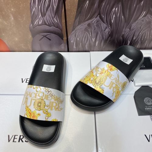 Replica Versace Slippers For Men #1196523 $45.00 USD for Wholesale