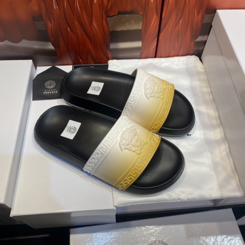 Replica Versace Slippers For Men #1196538 $45.00 USD for Wholesale