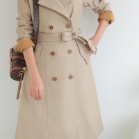 $160.00 USD Burberry Trench Coat Long Sleeved For Women #1187717