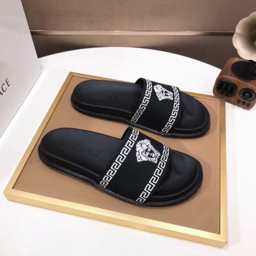 Replica Versace Slippers For Men #1196774 $52.00 USD for Wholesale