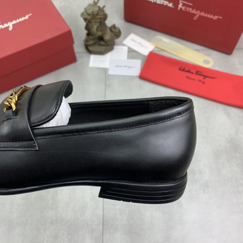 Replica Salvatore Ferragamo Leather Shoes For Men #1197030 $88.00 USD for Wholesale