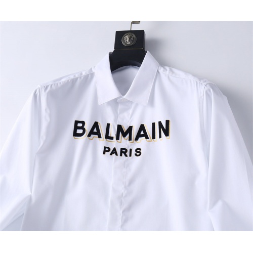 Replica Balmain Shirts Long Sleeved For Men #1198977 $48.00 USD for Wholesale