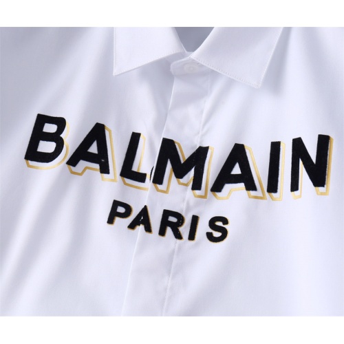 Replica Balmain Shirts Long Sleeved For Men #1198977 $48.00 USD for Wholesale