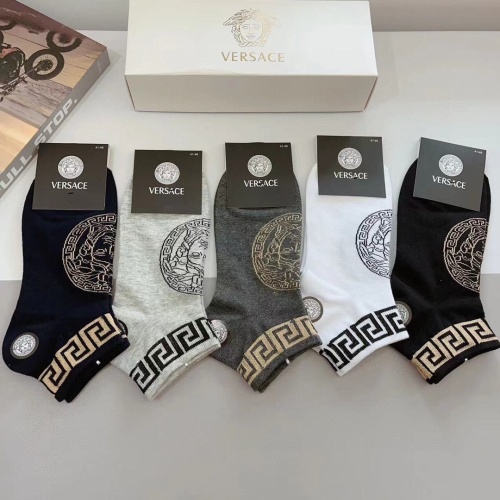 Replica Versace Socks For Men #1201989 $27.00 USD for Wholesale