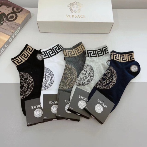 Replica Versace Socks For Men #1201989 $27.00 USD for Wholesale