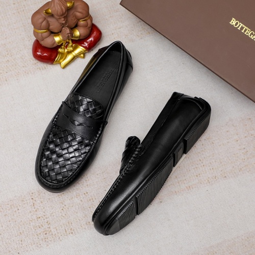 Replica Bottega Veneta BV Leather Shoes For Men #1204499 $85.00 USD for Wholesale