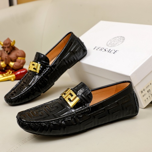 Replica Versace Leather Shoes For Men #1205121 $76.00 USD for Wholesale