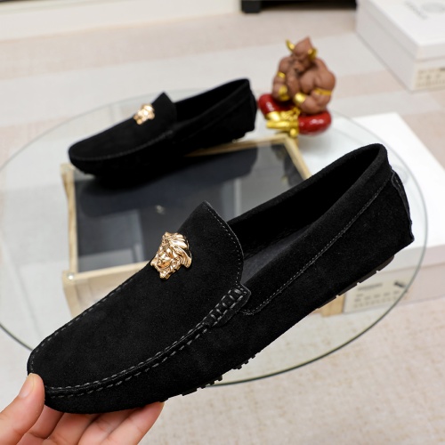 Replica Versace Leather Shoes For Men #1205136 $76.00 USD for Wholesale