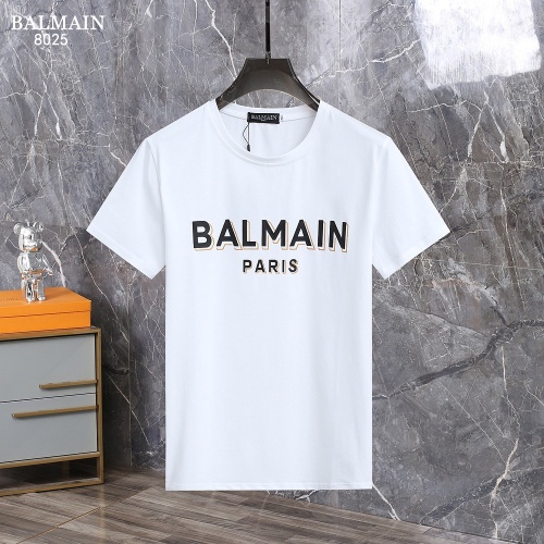 Balmain T-Shirts Short Sleeved For Men #1207191, $29.00 USD, [ITEM#1207191], Balmain T-Shirts