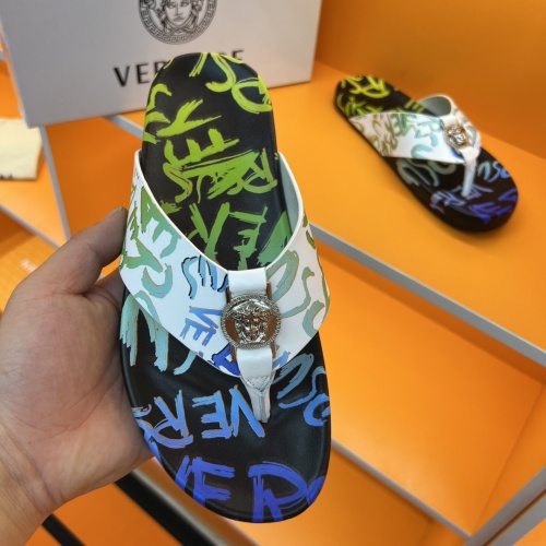 Replica Versace Slippers For Men #1208136 $52.00 USD for Wholesale