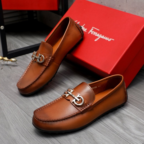 Salvatore Ferragamo Leather Shoes For Men #1209295, $68.00 USD, [ITEM#1209295], Salvatore Ferragamo Leather Shoes