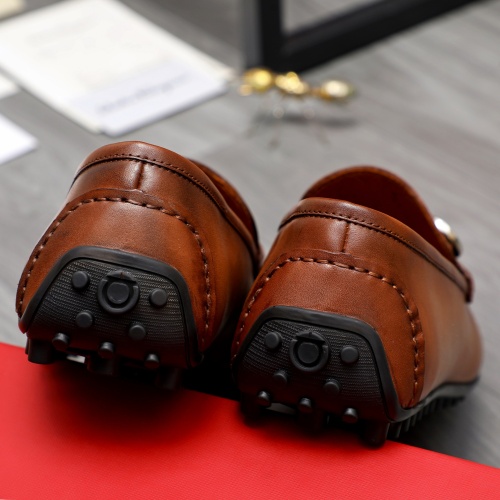 Replica Salvatore Ferragamo Leather Shoes For Men #1209295 $68.00 USD for Wholesale