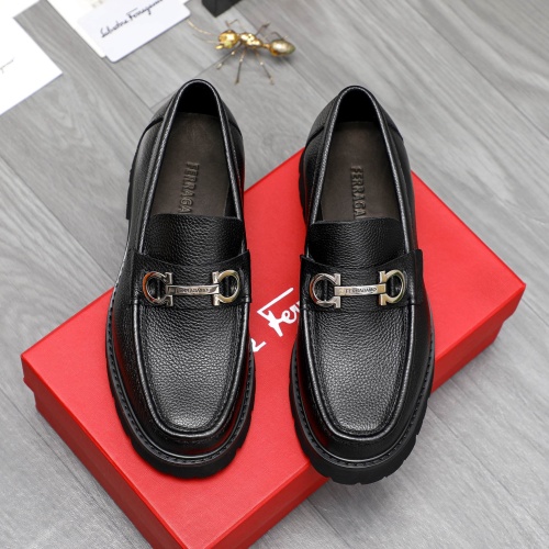 Replica Salvatore Ferragamo Leather Shoes For Men #1209300 $82.00 USD for Wholesale